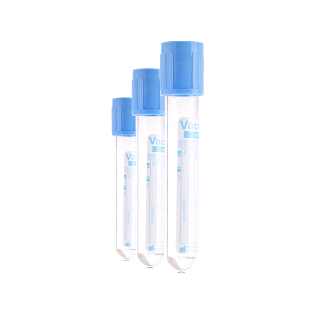 Blood collection tube with a blue cap, sterile, 13 × 75 mm, 3.6 ml blood, pack of 100 (sodium citrate 3.2%), VACUSEL