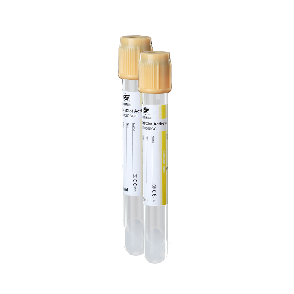 Blood collection tube with yellow cap, 13 × 100 mm, 6 ml capacity, pack of 100 (gel and clotting activator), AMED