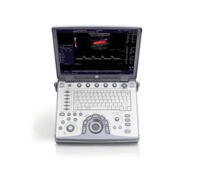 The LOGIQ E portable multi-purpose ultrasound scanner from GE Healthcare for general imaging