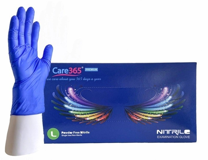 Перчатки нитриловые неопудренные Care 365 Premium