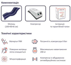 Протипролежневий матрац з компресором M01 Heaco - Зображення 6