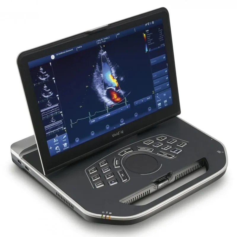 Portable ultrasound diagnostic system, complete with two Vivid IQ Premium transducers from GE Healthcare (USA)