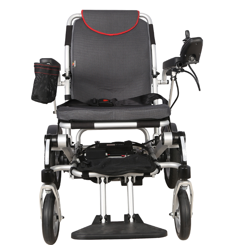 Легка складана електрична коляска для інвалідів MIRID D6034. Складається з допомогою пульта. — изображение 4