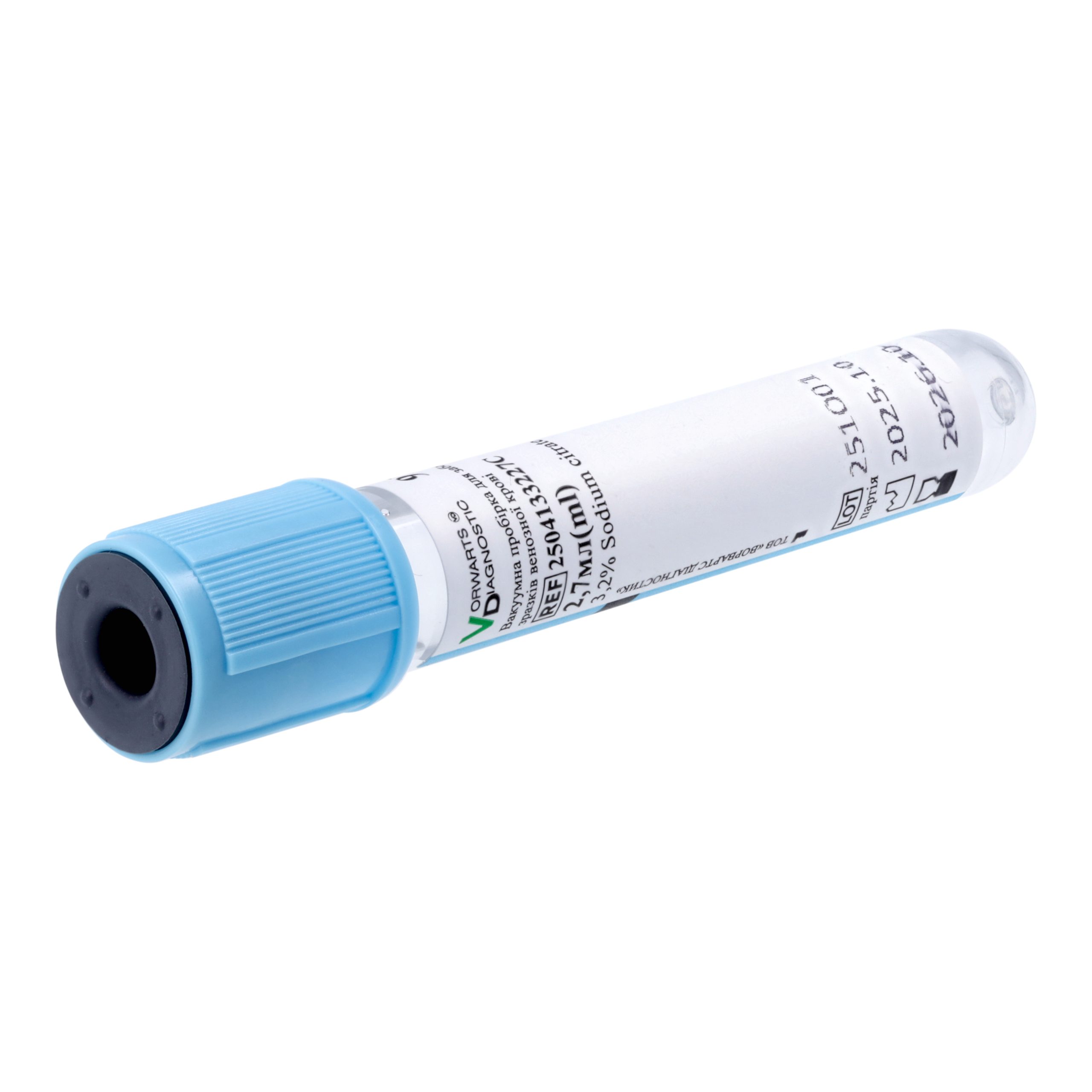 3.2% sodium citrate vacuum tube with a blue cap