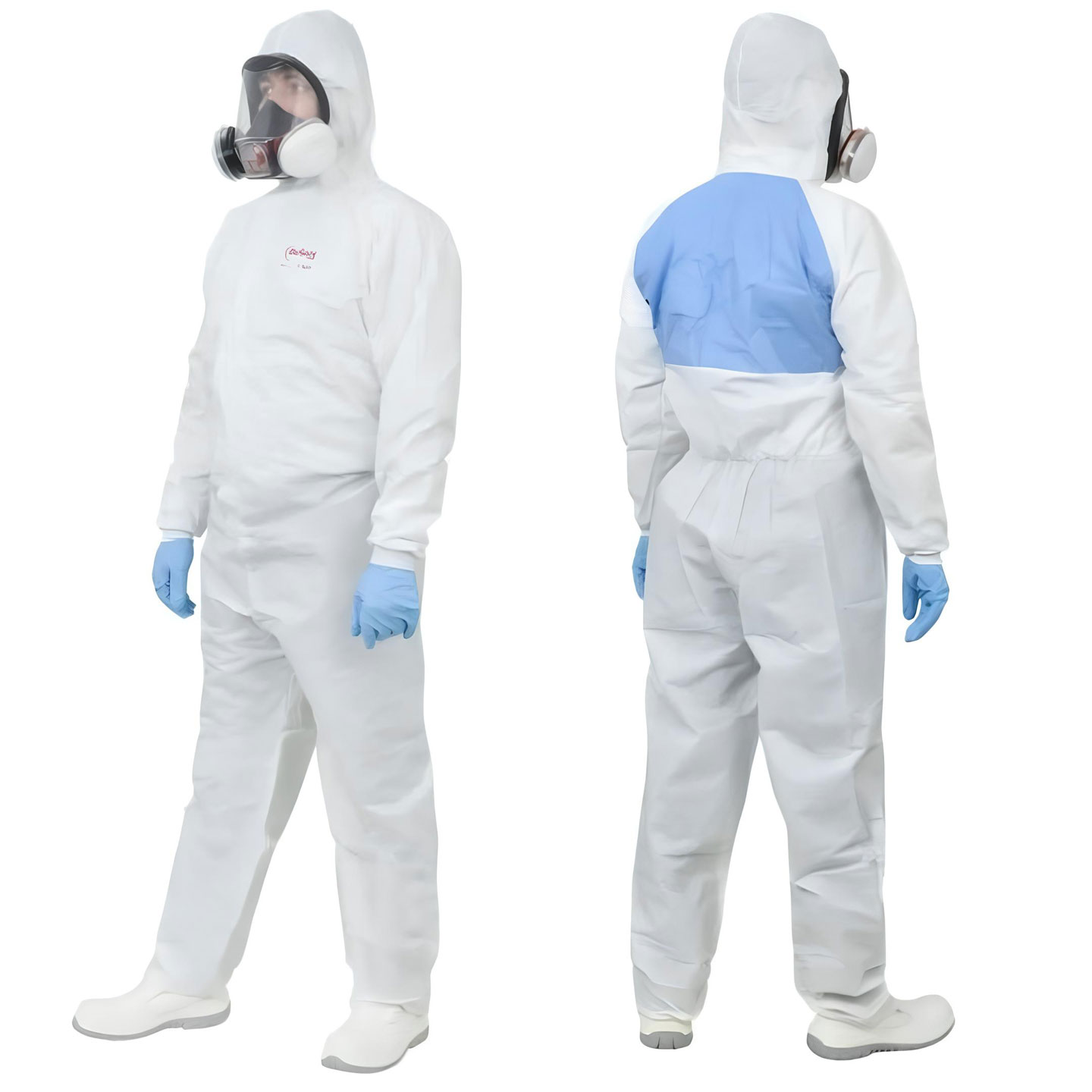BeSafePro EXPERT (PP+microPE+SMS) Disposable Protective Coveralls with a Breathable Back, Dust-Proof, and Protection Against Splashes of Liquid Chemicals