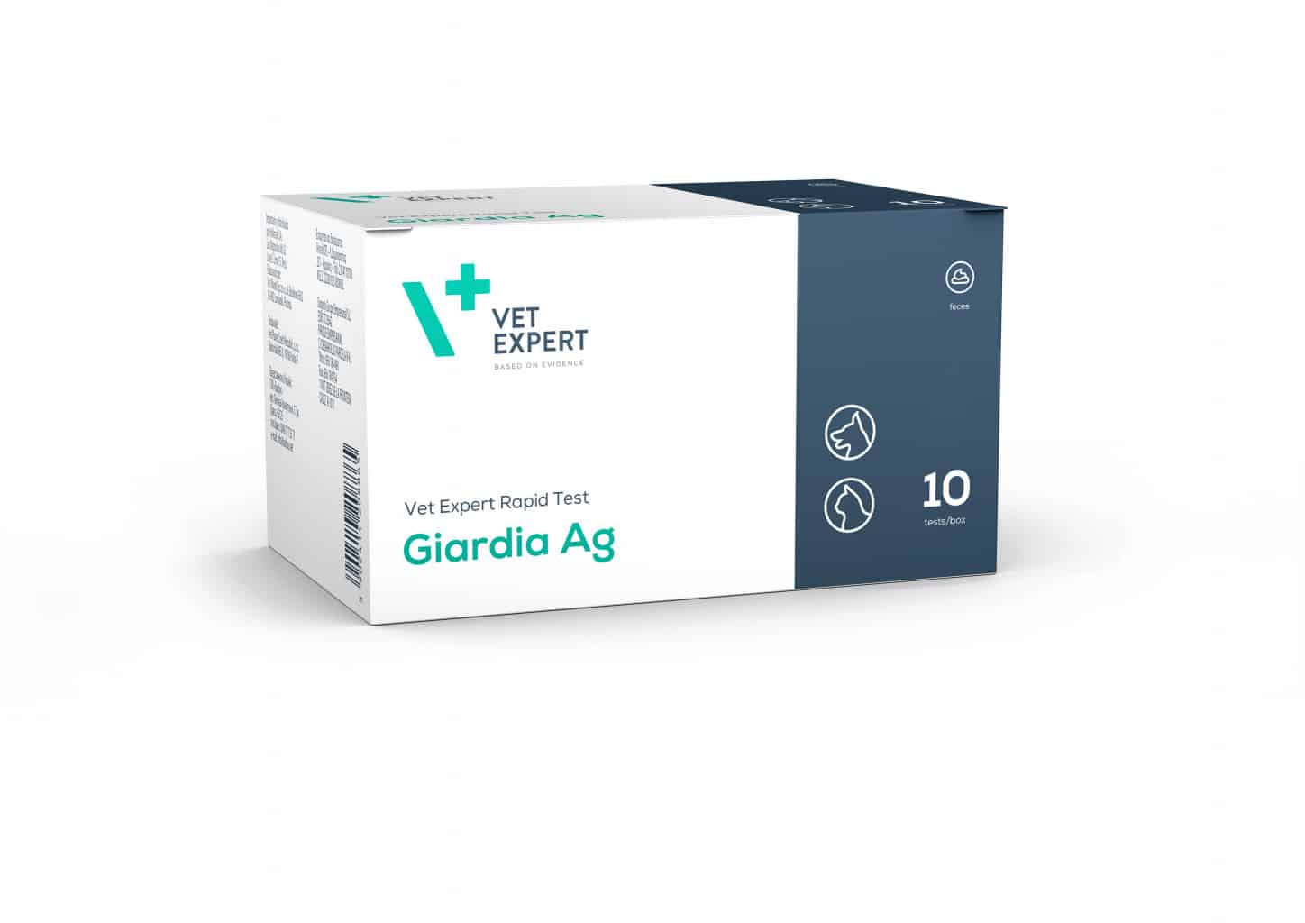 Vet Expert Giardia Ag – a rapid test for the reliable detection of Giardia duodenalis (Giardia intestinalis/lamblia) antigen in the faeces of cats and dogs, pack of 10