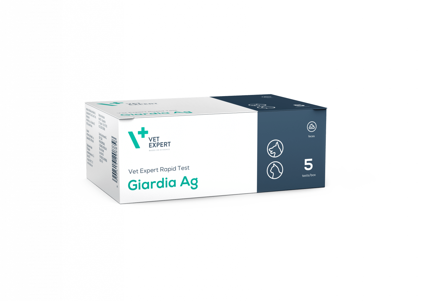 Vet Expert Giardia Ag rapid test for the qualitative detection of Giardia duodenalis (Giardia intestinalis/lamblia) antigen in the faeces of cats and dogs – 5 tests – NEW